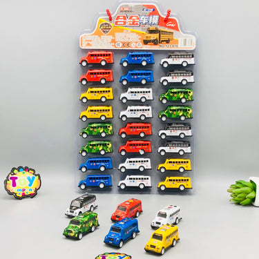 24Pcs Mini Alloy Pullback Racing Cars Set